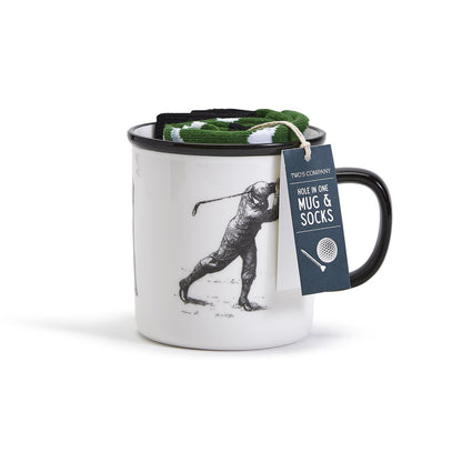 Two's Company Hole-In-One Mug And Pair Of Socks Gift Set