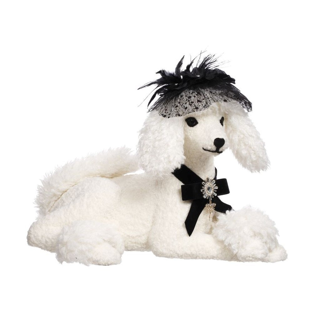 Mark Roberts Christmas 2020 Poodle with Classy Hat Figurine, 15.5 inches