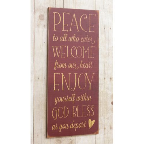 Your Heart's Delight Wooden Sign - Peace, Wood