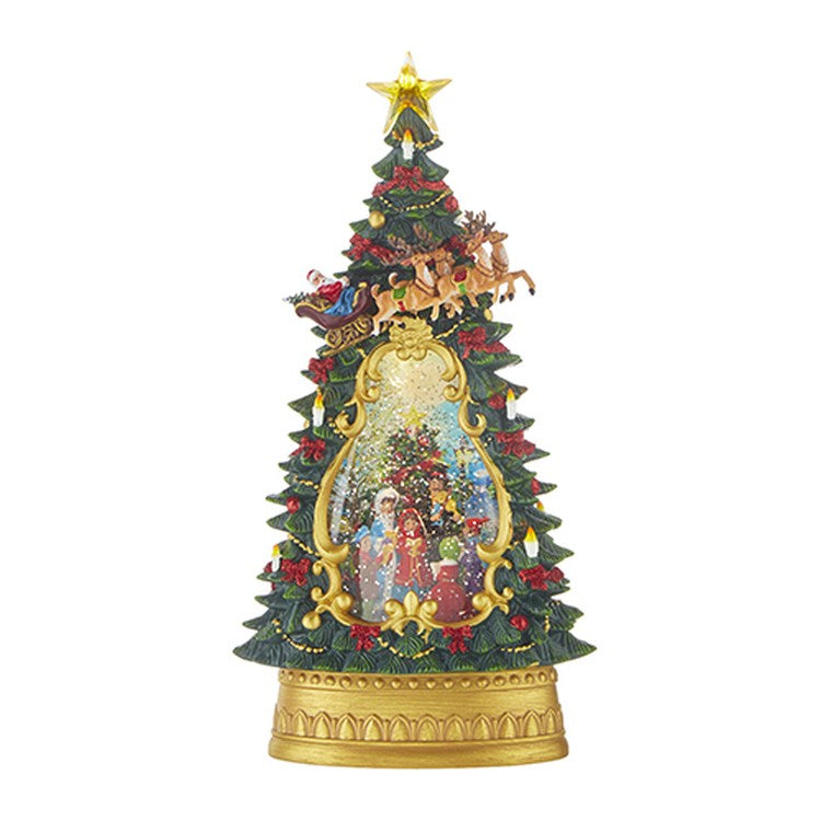 Raz Imports 2022 13.75" Carolers Musical Lighted Water Tree