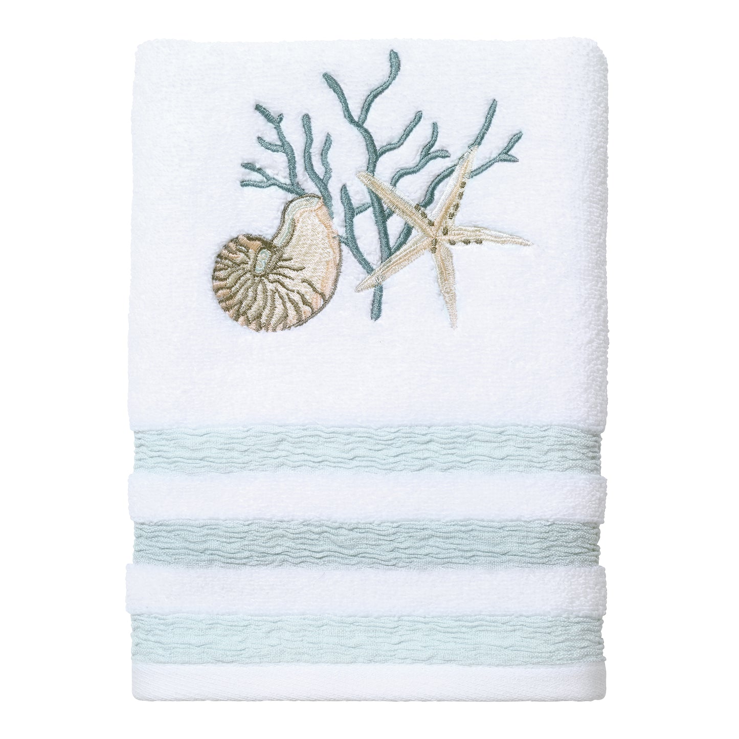 Avanti Linens Coastal Terrazzo Hand Towel - White