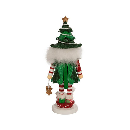 Kurt Adler 12.5" Hollywood™ Jolly Tree Christmas Hat Nutcracker, White