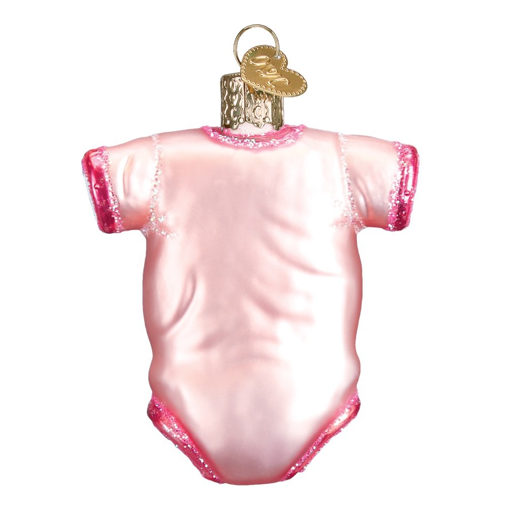 Old World Christmas Pink Baby Undershirt Ornament