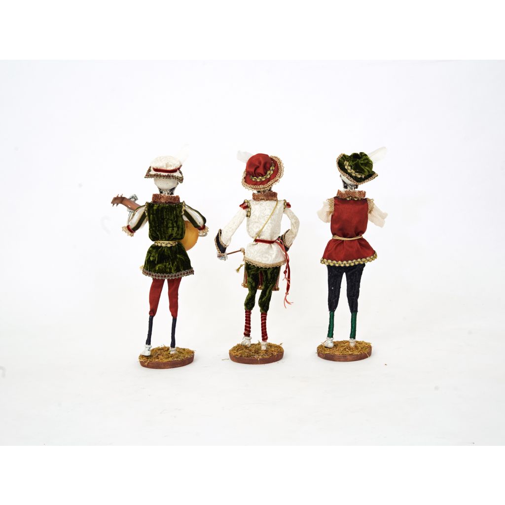 Katherine's Collection 2022 Shakesfeare Minstrel Skeleton Trio Figure, Assorted of 3