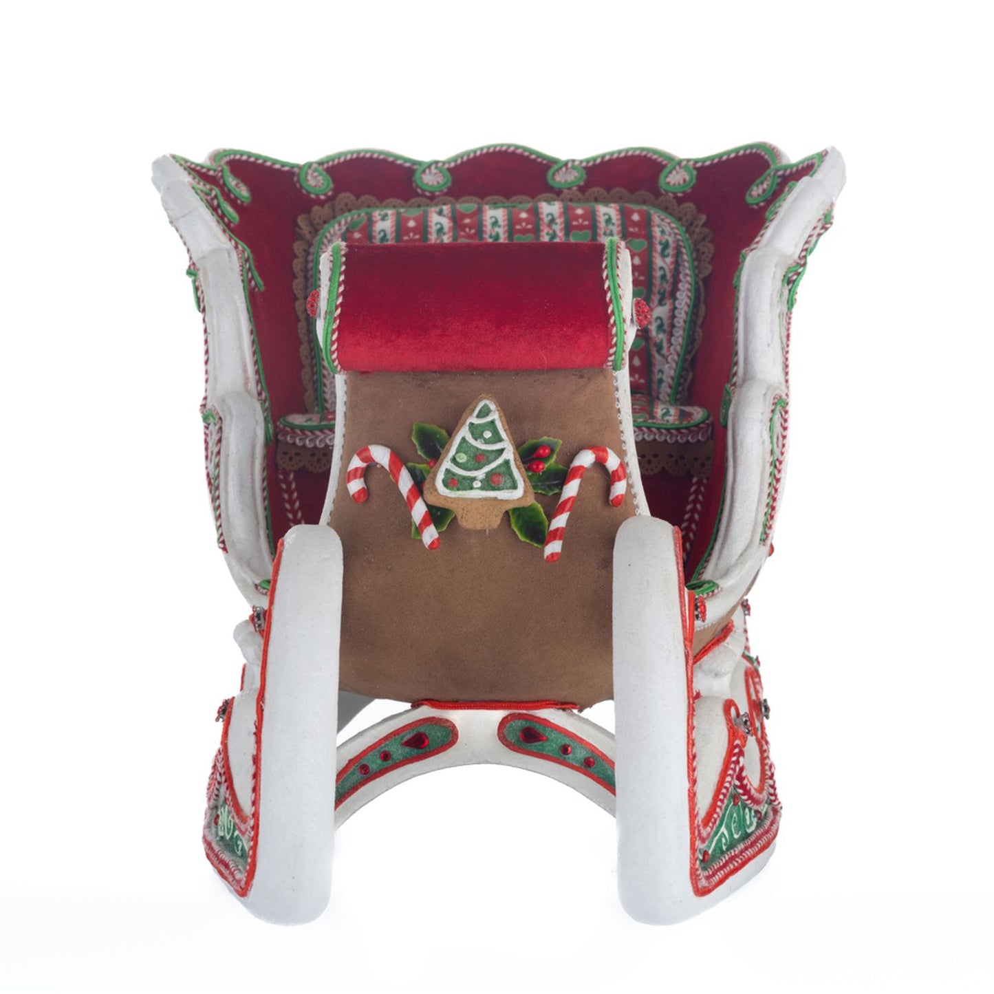 Katherine's Collection Seasoned Greetings Sleigh, 19.25x11.75x11 Inches, Green Resin