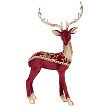 Load image into Gallery viewer, Goodwill Brocade Fabric Deer Two-tone Burgundy/Gold