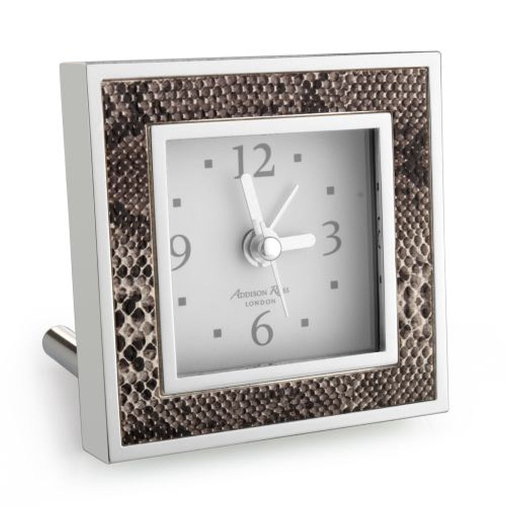 Addison Ross Snake Natural Silver-Plated Alarm Clock