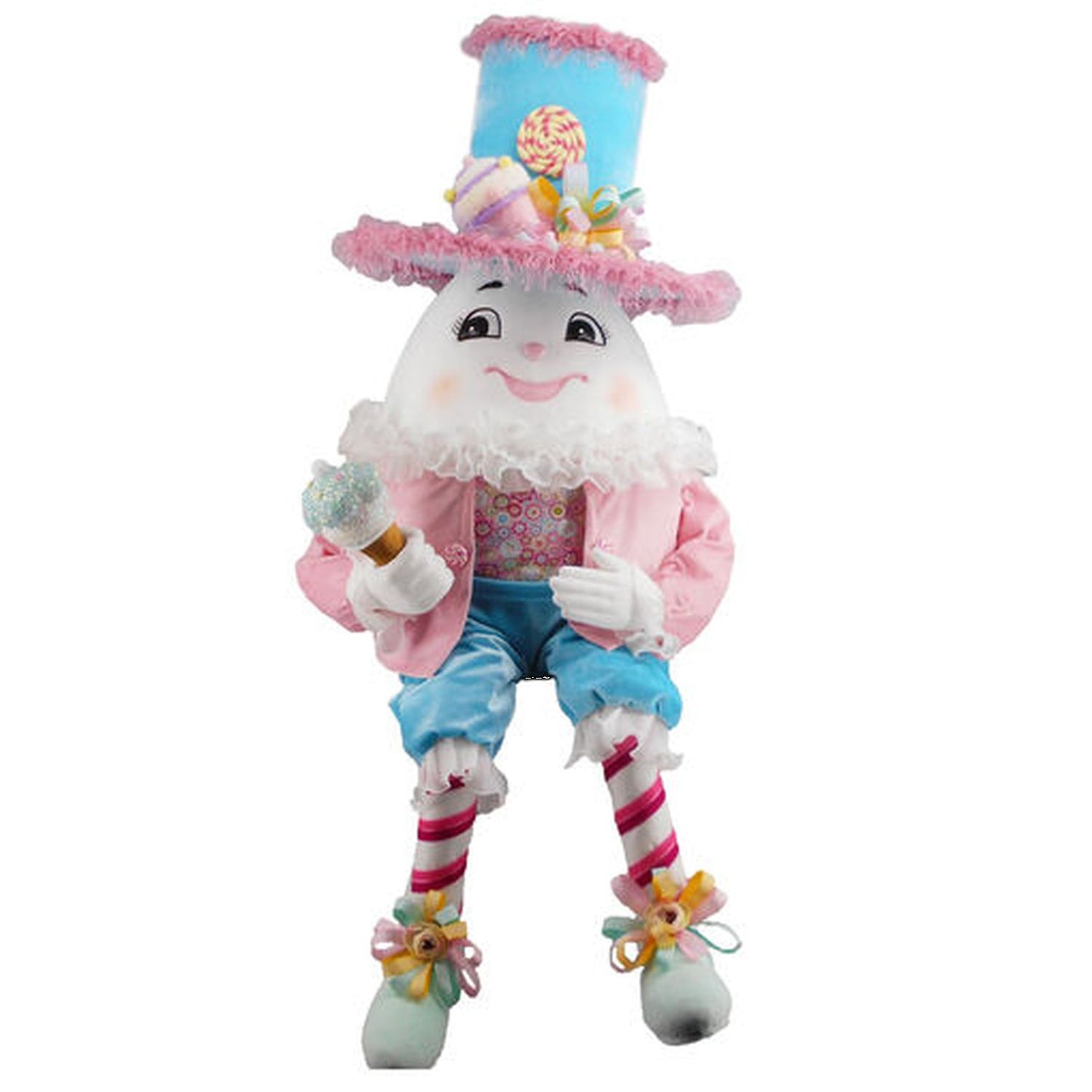 December Diamonds Cotton Candy Land 48" Greg The Egg Prince With Ice Cream Cone