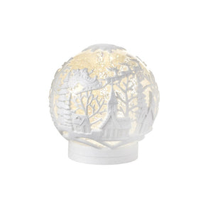 Raz Imports 2021 6.25-inch Town Scene Glitter Embossed Lighted Water Globe