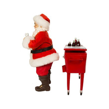 Load image into Gallery viewer, Kurt Adler Coca-Cola Fabriche Santa With Table Cooler, 2-Piece Set