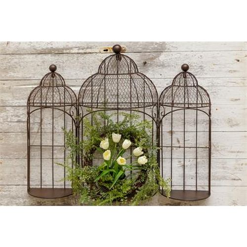 Your Heart's Delight Bird Cages - Flat Back For Hanging, Black