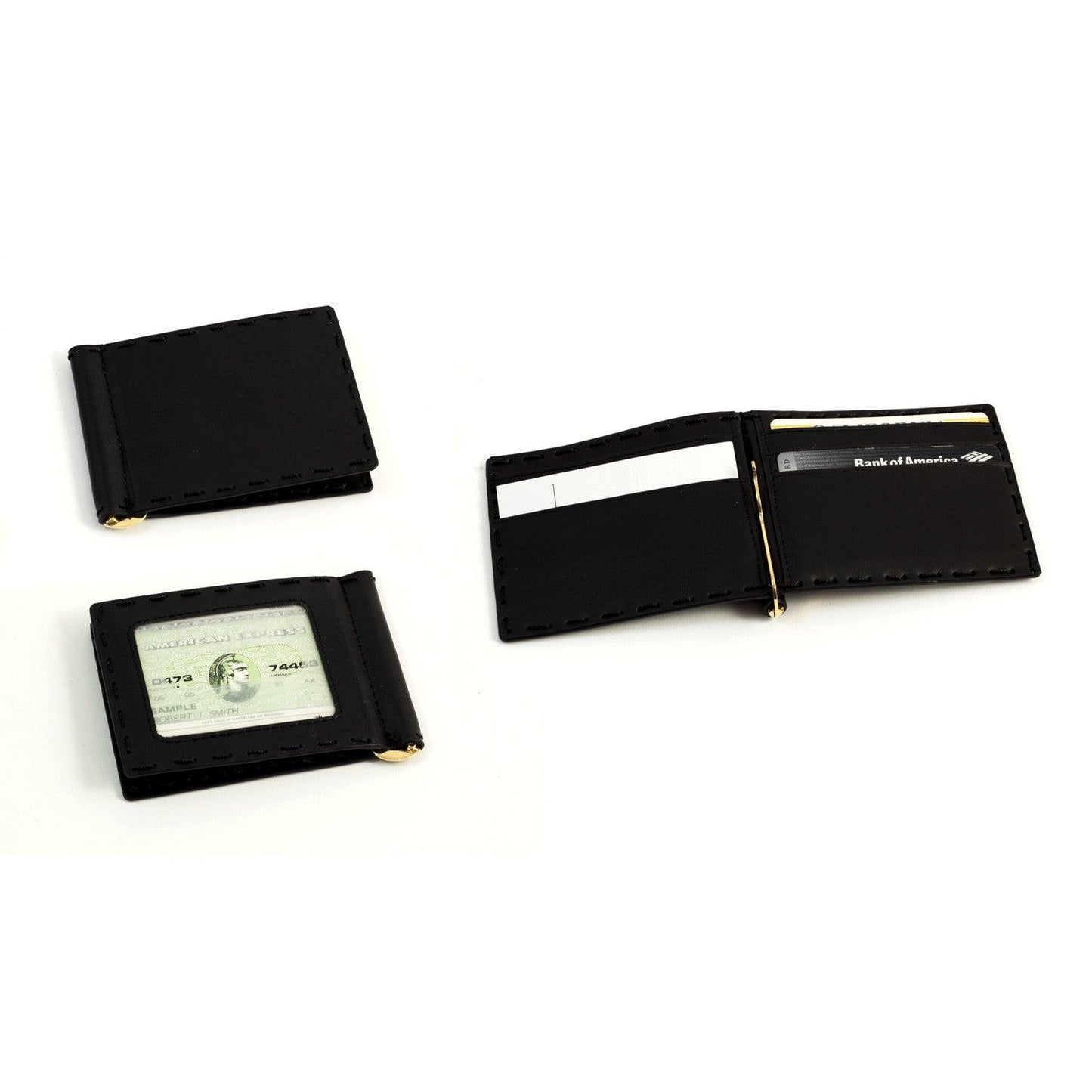 Bey Berk Black Leather Wallet With Money Clip And Id Window by Bey Berk