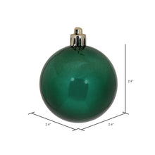 Load image into Gallery viewer, Vickerman 2.4&quot; Midnight Green Shiny Ball Ornament, 24 Per Bag