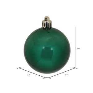 Vickerman 2.4" Midnight Green Shiny Ball Ornament, 24 Per Bag
