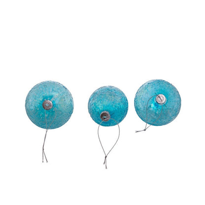 Kurt Adler 80Mm Blue Finial, Onion, And Ball Glass Ornaments, 3-Piece Set