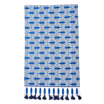 Two's Company Water'S Edge Fish Set Of 2 Dish Towel - Cotton