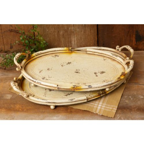 Your Heart's Delight Vintage Tray - Cream Nested, Cream