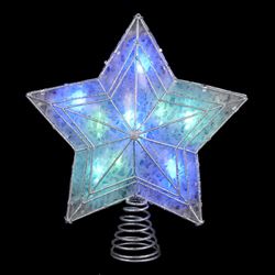 Kurt Adler Ul 10/L Led Color Changing Star Tree Top, Blue