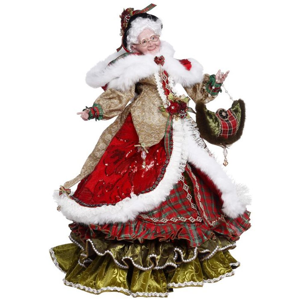 Mark Roberts Christmas 2022 Highland Plaid Mrs. Claus Figurine 22.5 Inches
