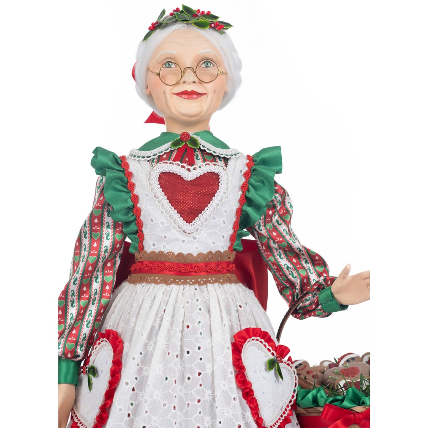 Katherine's Collection Seasoned Greetings Mama Maple Nutmeg Doll 32-Inch, Green/White