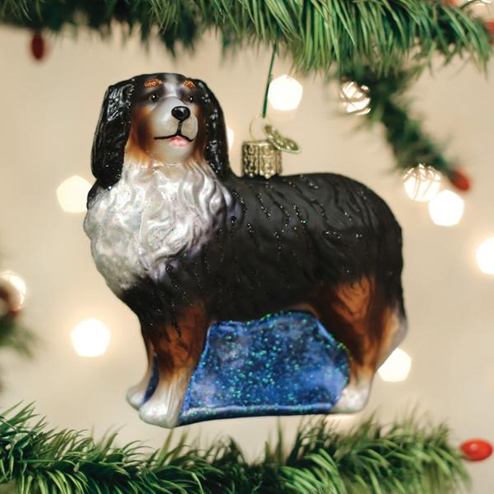 Old World Christmas Bernese Mountain Dog Ornament.