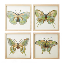 Load image into Gallery viewer, Two&#39;s Company Papillion Set of 4 Butterfly Paper Collage Wall Art