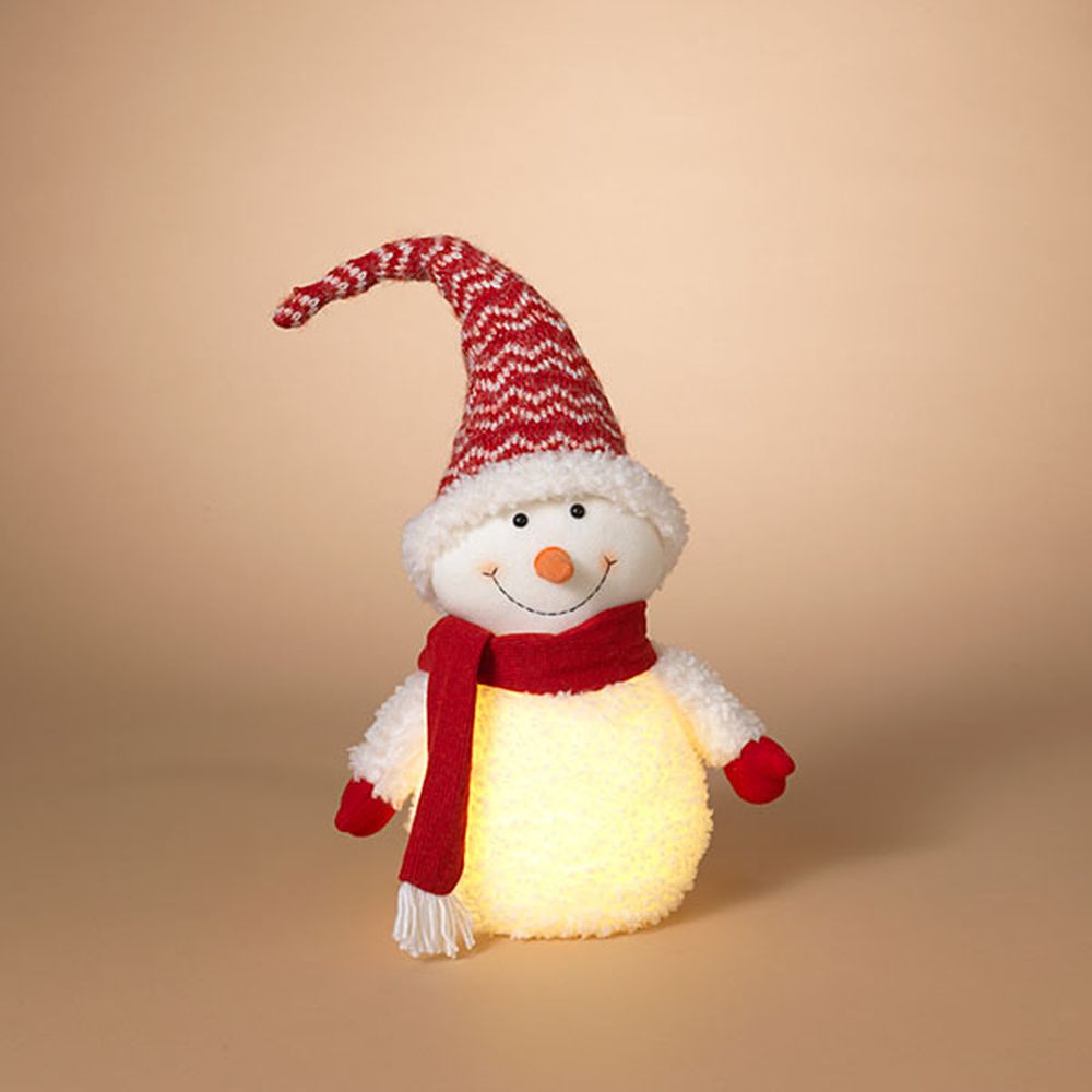 Gerson Company 23.6" B/O Lighted Fabric Standing Snowman Figurine
