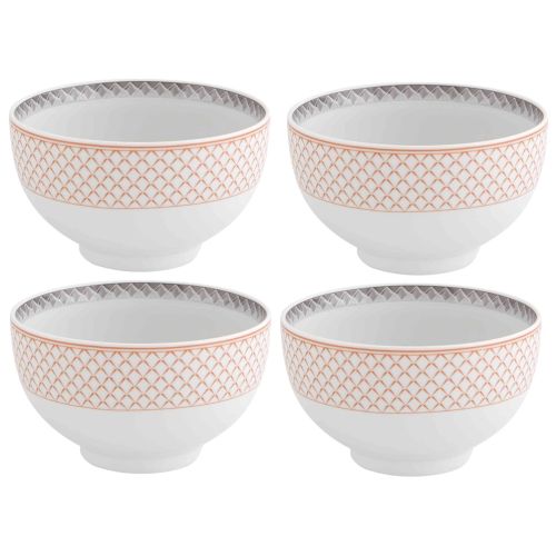 Vista Alegre Maya Rice Bowl, Set of 4, Porcelain, 5"
