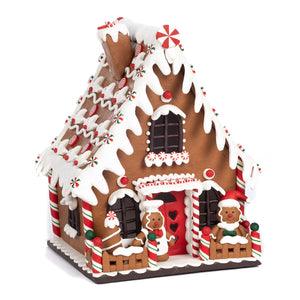 Goodwill Clay Gingerbread House Two-tone Brown/White 24Cm