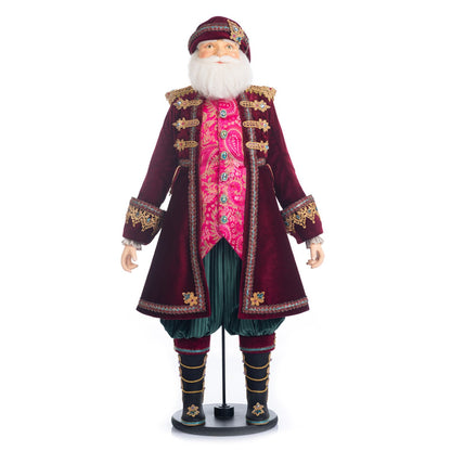 Katherine's Collection Sugar Plum Santa Doll 32-Inch, 17x14x35 Inches, Red Resin