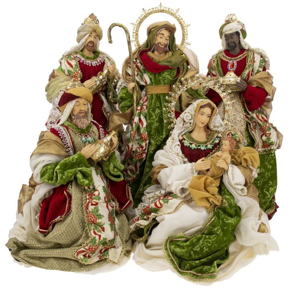 Mark Roberts 2020 Collection Nativity Green Set of 5 Figurines
