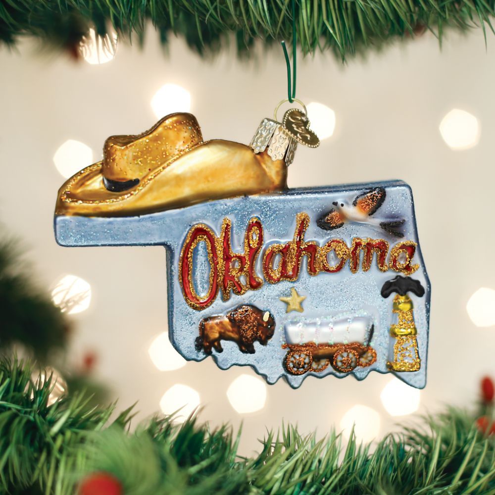 Old World Christmas State Of Oklahoma Ornament.