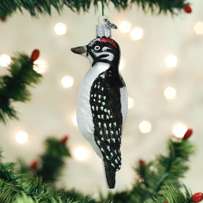 Old World Christmas Hairy Woodpecker Ornament