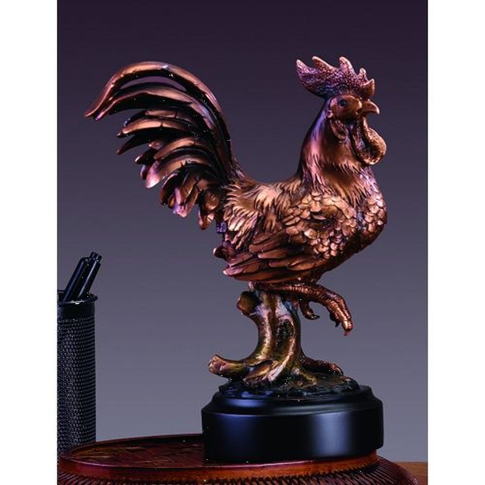 Treasure of Nature Rooster Figurine, Bronze Finish, 8.5" x 6.5"
