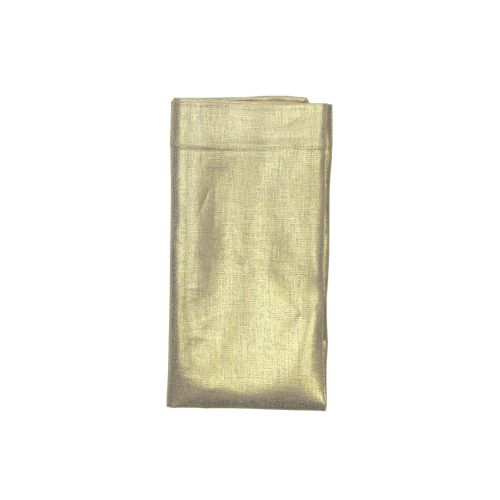 Kim Seybert Metallic Linen Napkin in Natural & Gold Set of 4, Linen, 21" x 21"