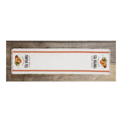Your Heart's Delight Reversible Table Runner - Pumpkin Pies, White, Cotton
