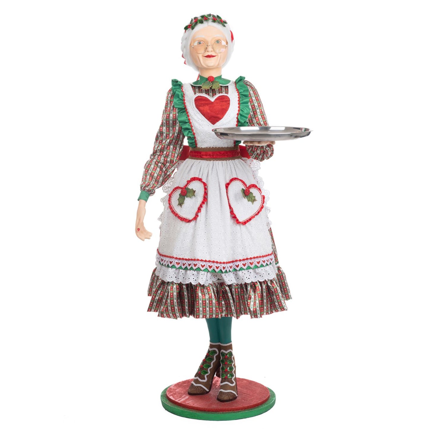 Katherine's Collection Seasoned Greetings Mama Maple Server, 58 Inches, Green/White