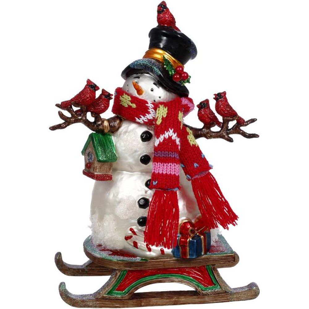 Mark Roberts Christmas 2023 Snowman on Sled Table Piece Figurine 8''