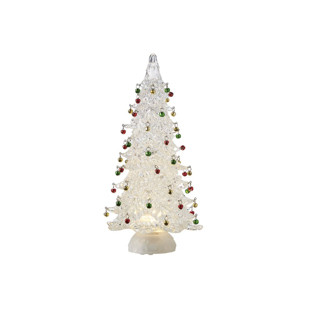 Raz Imports 2021 15-inch Lighted Ornament Tree with Swirling Glitter