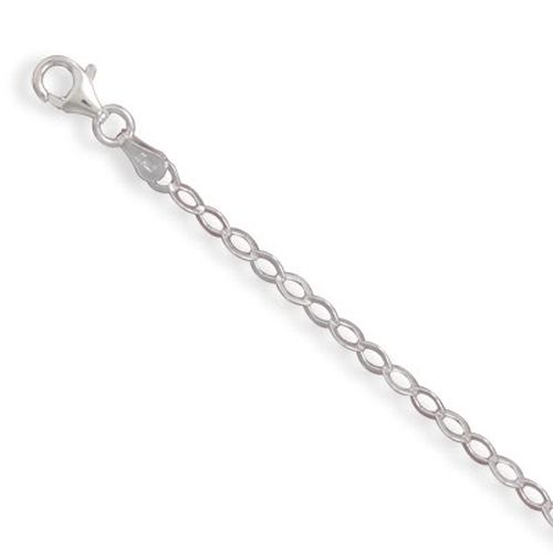 MMA 7" Flat Diamond Shape Link Chain Bracelet