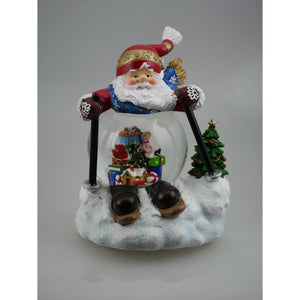Musicbox Kingdom 3.9" Snow Globe “Skiing Santa”
