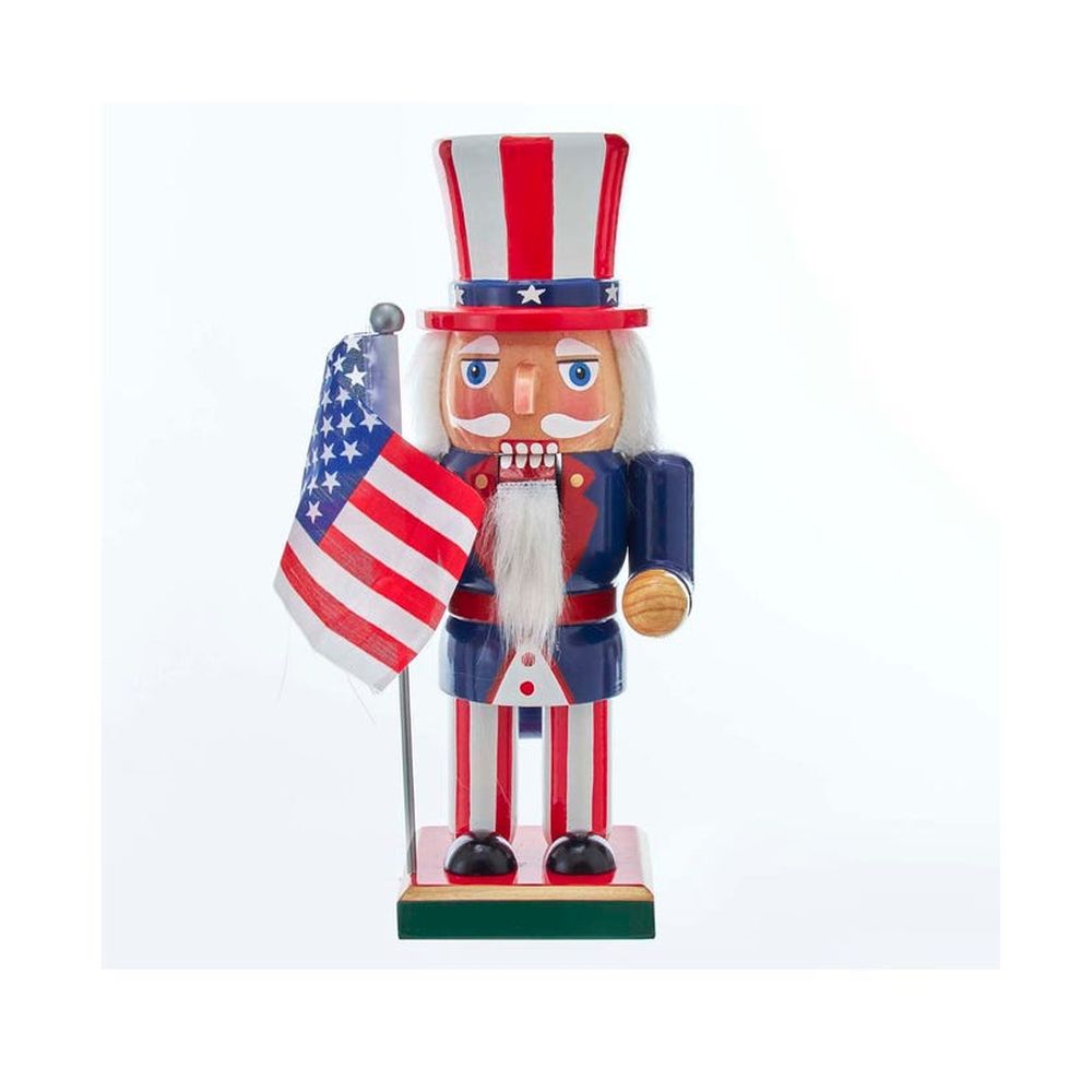 Kurt Adler 9-Inch Wooden American Nutcracker Figurine