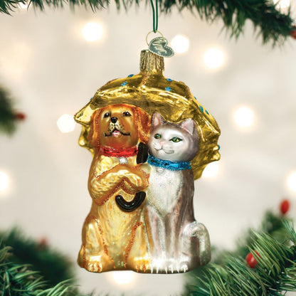 Old World Christmas Raining Cats & Dogs Ornament