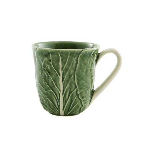 Bordallo Pinheiro Cabbage Mug, Green, Earthenware, 5