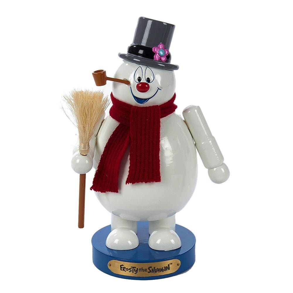 Kurt Adler 10" Wooden Frosty The Snowman Nutcracker