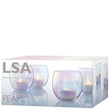 Load image into Gallery viewer, LSA International Pearl Votive Holder, H2.5 inches/2.75 inches, Set of 4