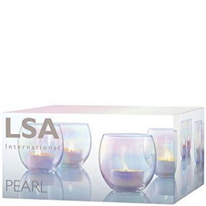 LSA International Pearl Votive Holder, H2.5 inches/2.75 inches, Set of 4