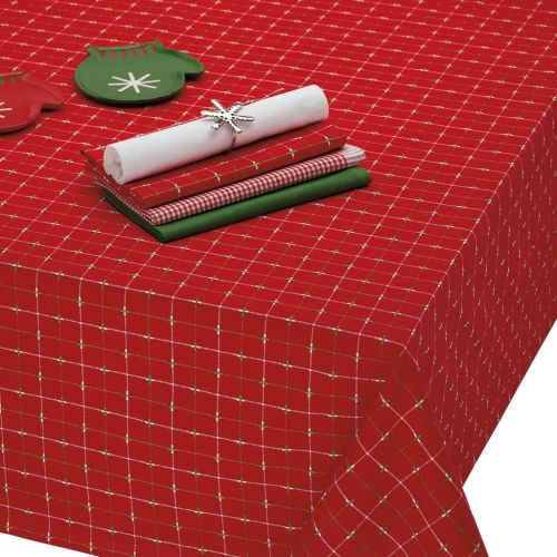 Design Imports Holiday Dobby Tablecloth 60X84"
