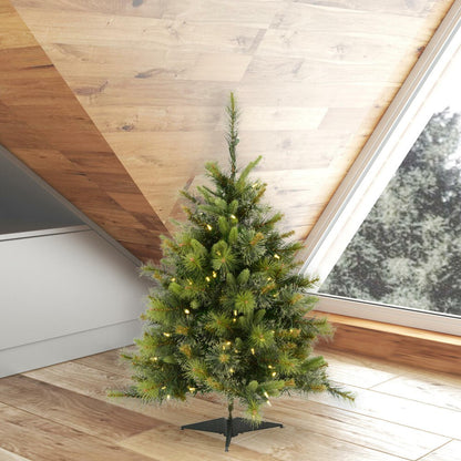 Vickerman 3' Cashmere Pine Artificial Christmas Tree, Warm White LED Lights