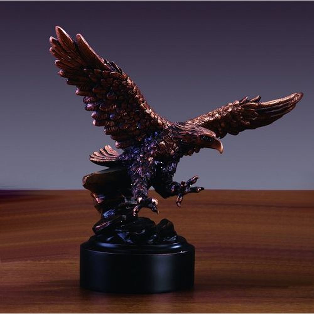 Treasureof Nature Bronze Finish Flying American Eagle Statue, 8" x 8.5"